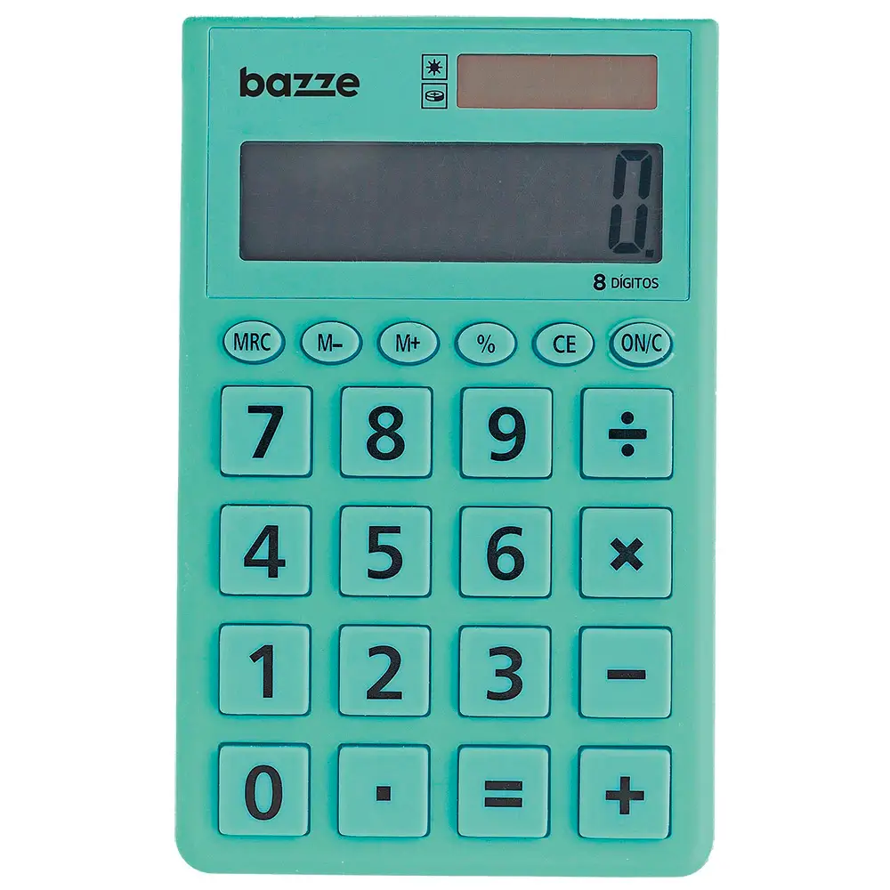 Calculadora de Bolsillo Turqueza, 8 Digitos - Bazze - Imagen 2