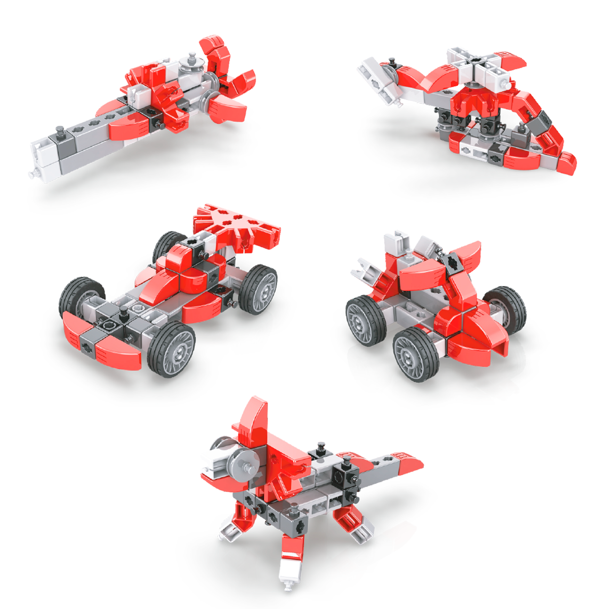 Inventor Mechanics Auto De Carrera +5 Modelos - Engino - Imagen 2
