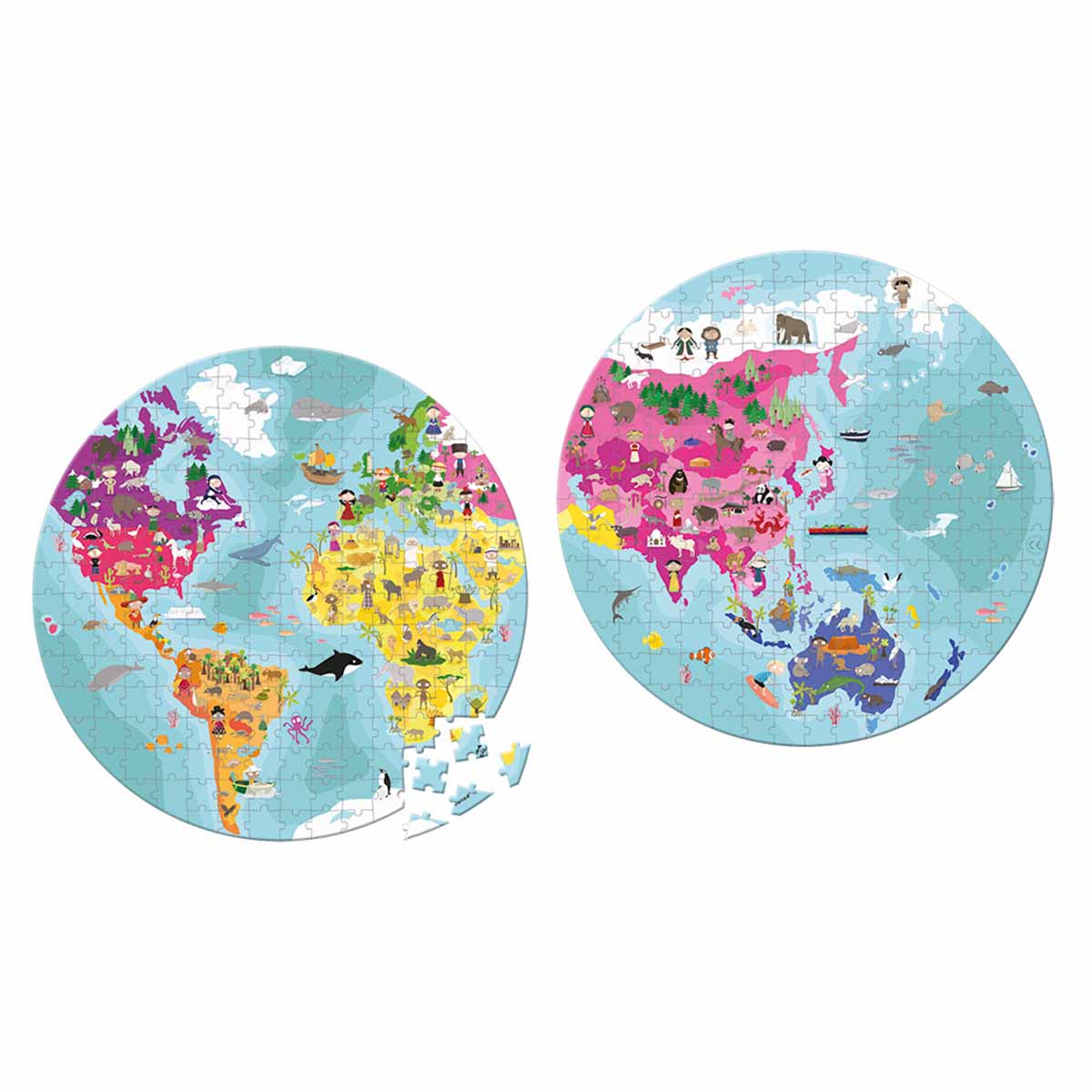 Puzzle Reversible Planeta Azul 208pcs. - Janod - Imagen 2