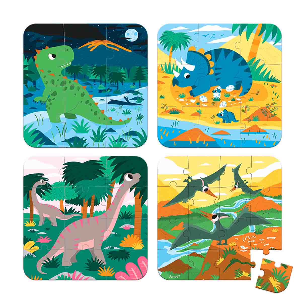 Juego Rompecabezas de dinosaurios evolutivos - Janod - Imagen 2