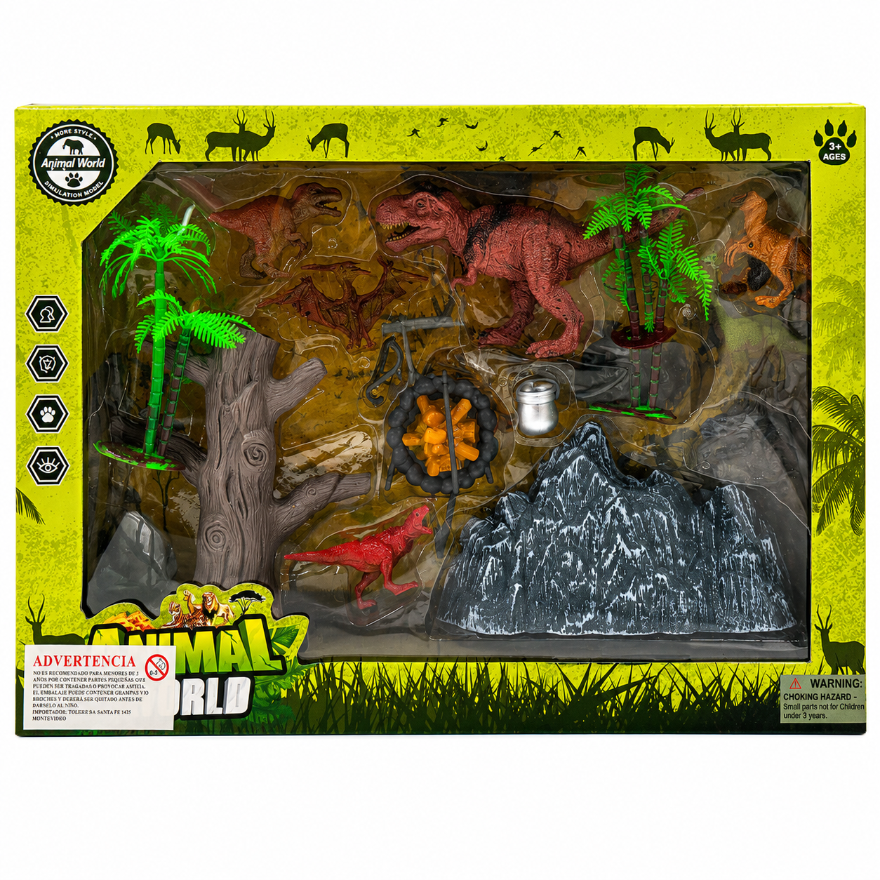 Juego Dinosaurios con Rocas & Árboles