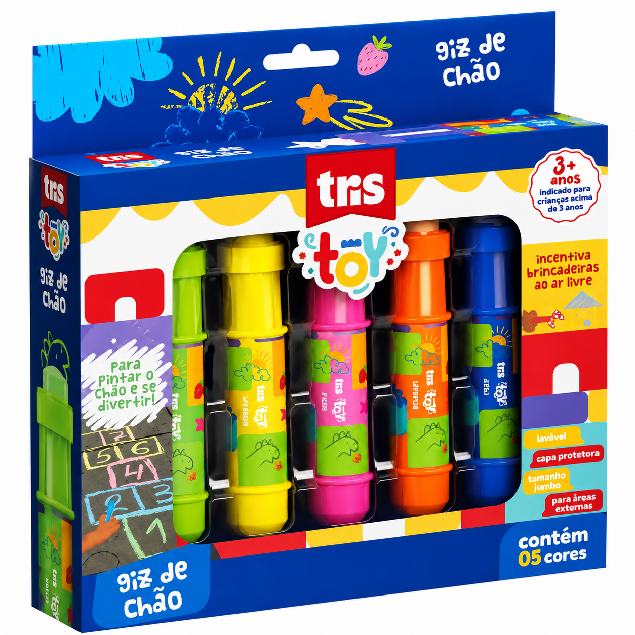 Juego Tiza para el Suelo - Tris