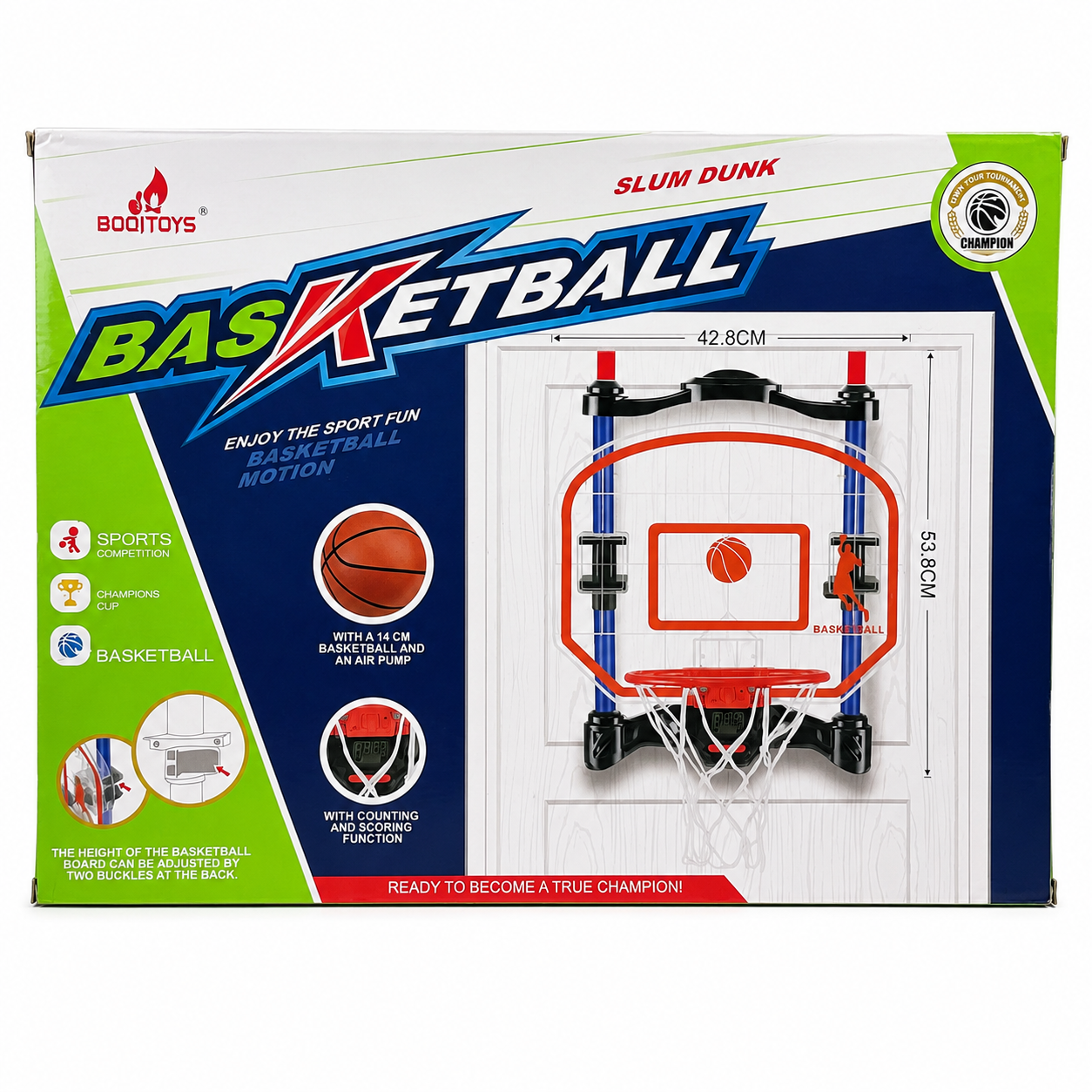 Aro de Basket con Red y Pelota