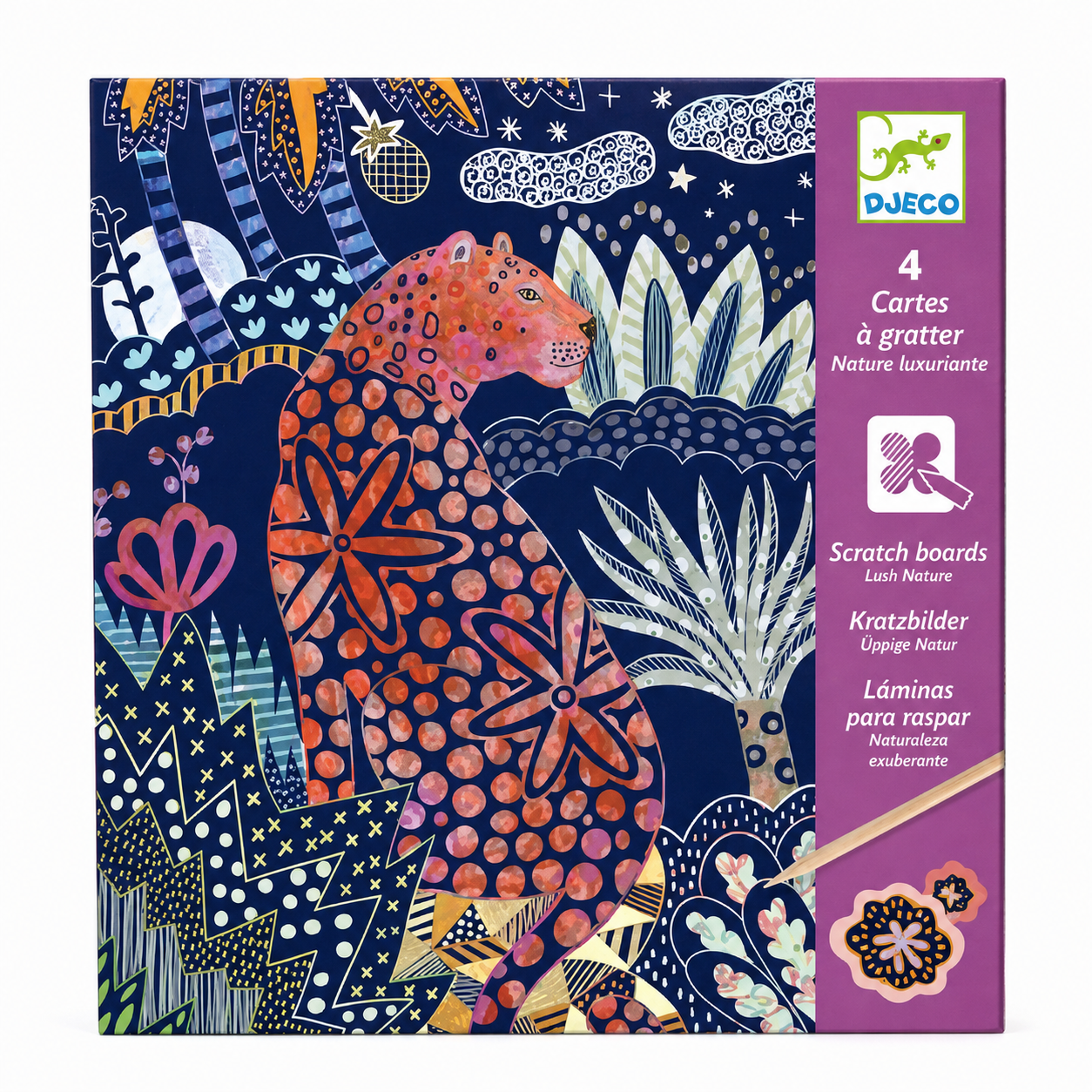 Juego de láminas para raspar Lush Nature- Djeco